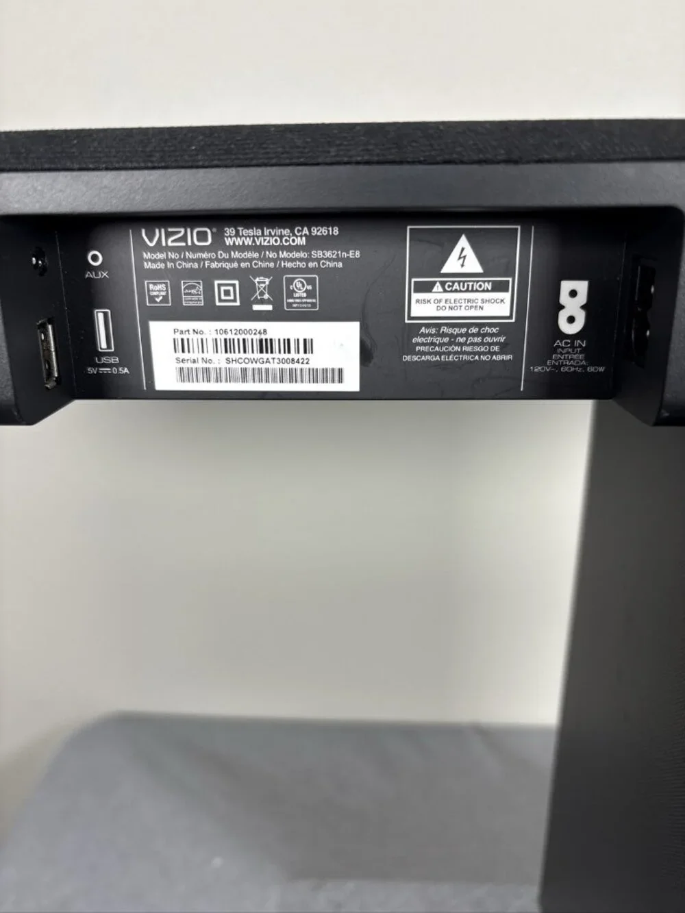 Vizio SB3621n-E8 36
